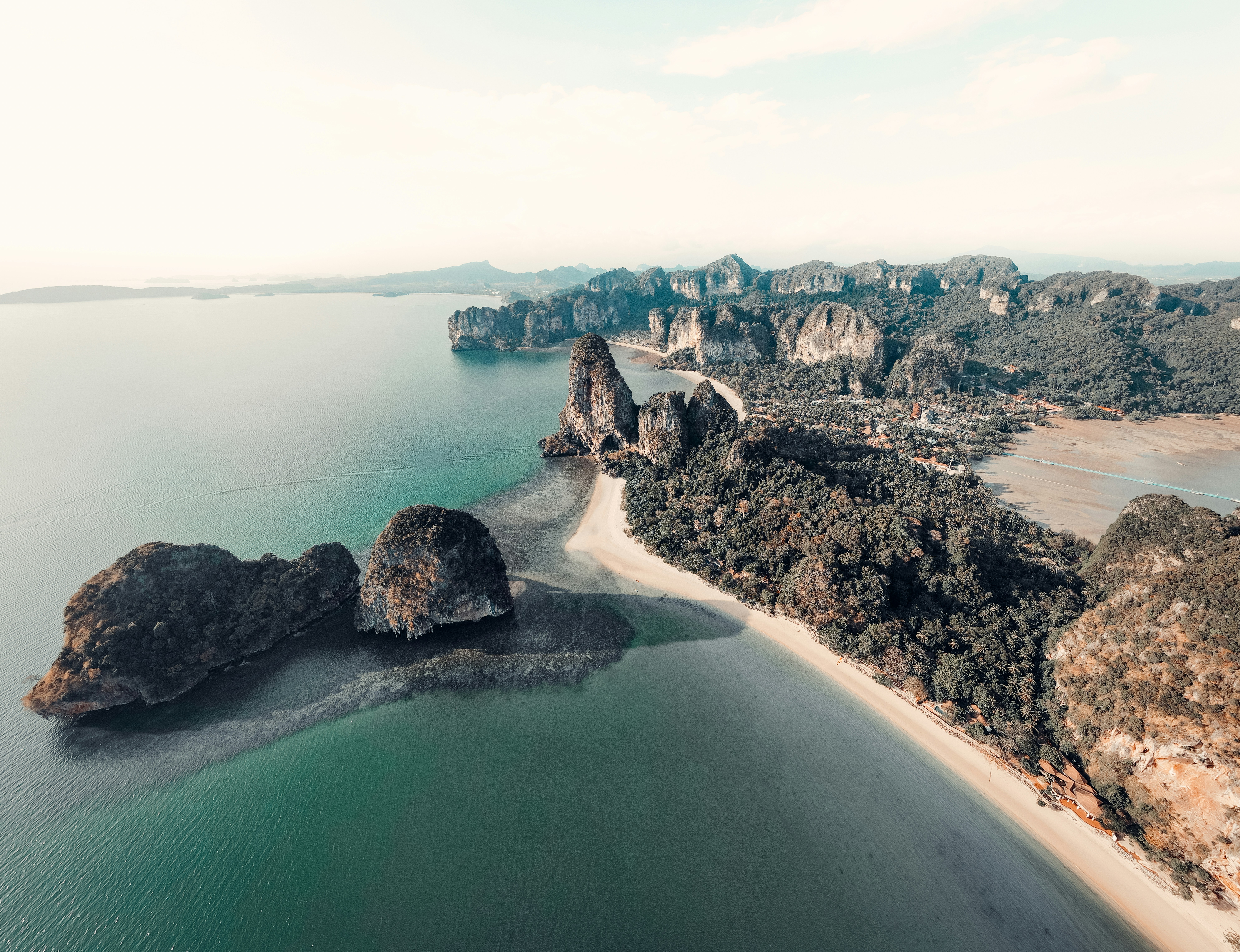 Phuket beach at sunset